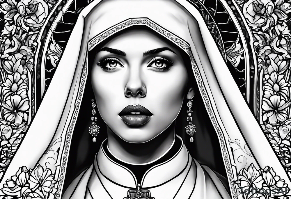 Scarlett Johansson as a nun tattoo idea