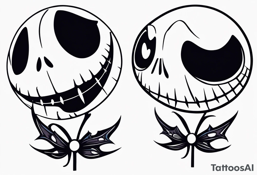 jack skellington minimalist tattoo tattoo idea