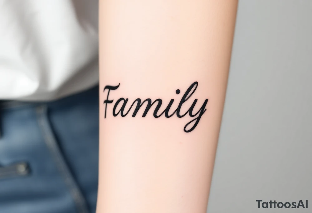 Family  word tattoo idea
