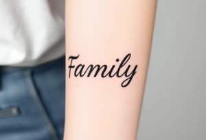 Family  word tattoo idea