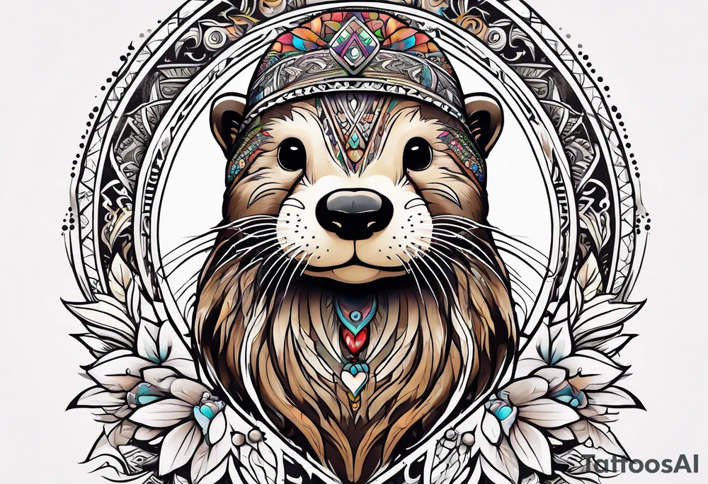 Hippie Otter tattoo idea