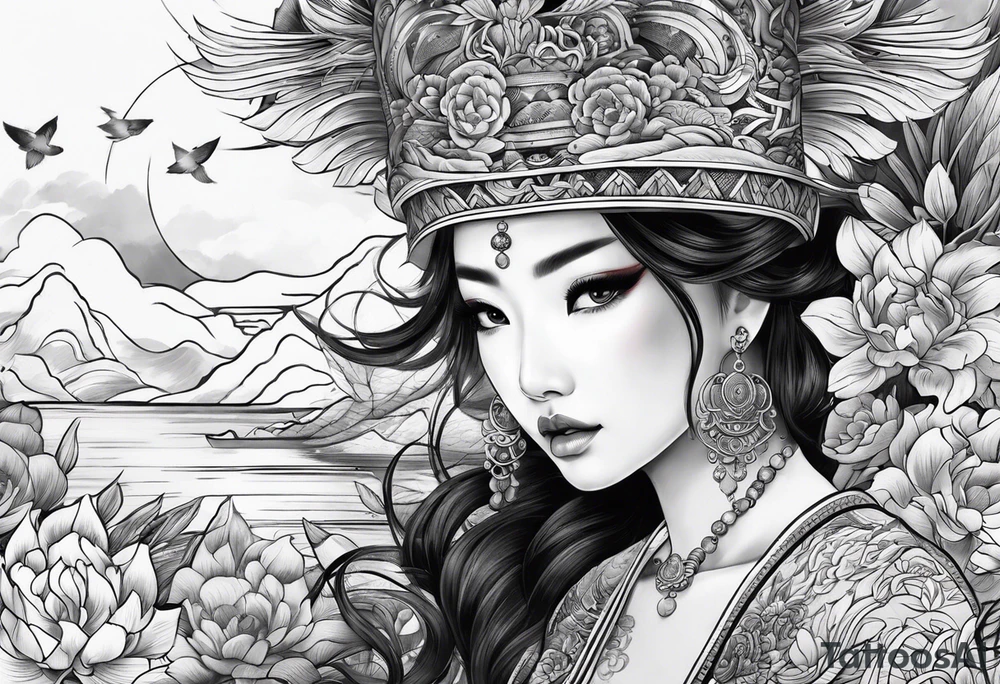 Vietnamese traditional tattoo idea