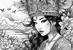 Vietnamese traditional tattoo idea