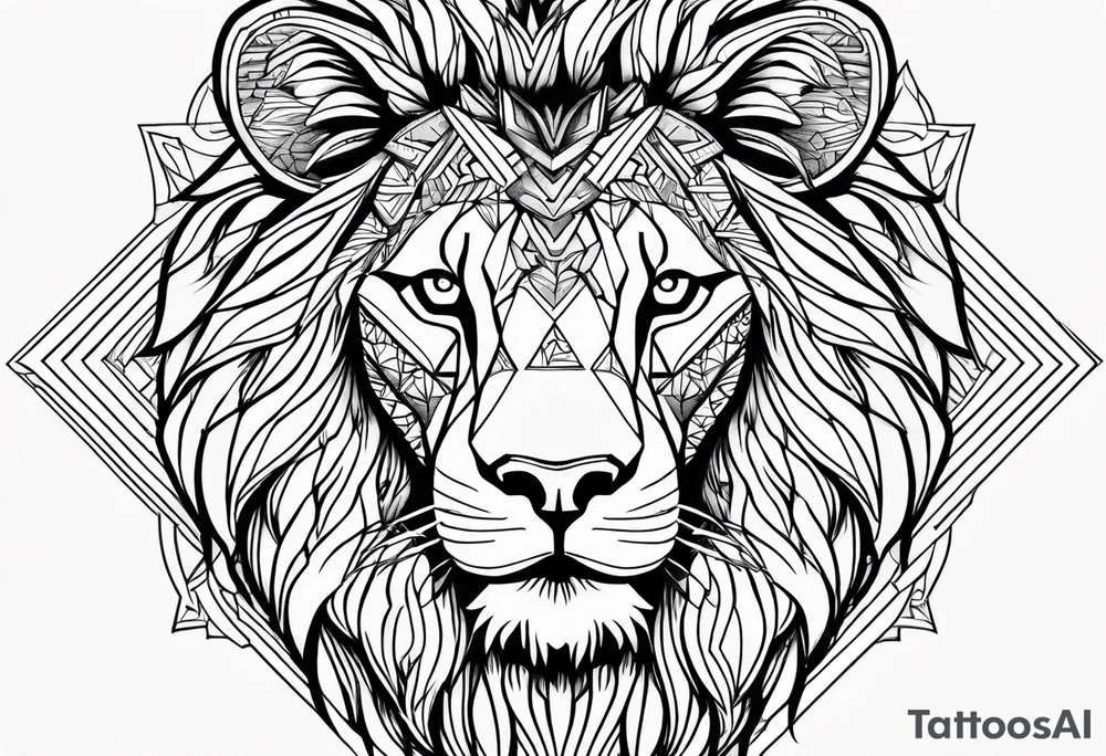 a majestic lion tattoo idea