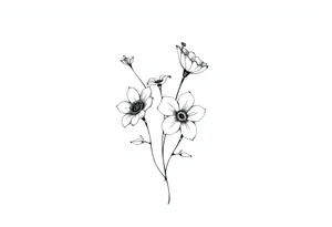 Small Flowers tattoo idea