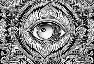 simple with asia, africa, europe tattoo idea