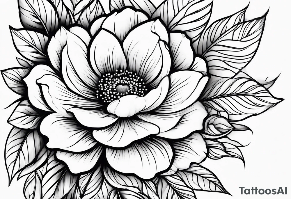 Minimalist flowers tattoo idea