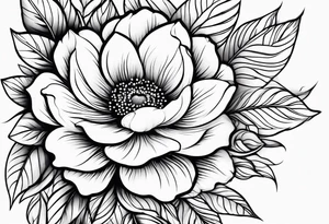 Minimalist flowers tattoo idea
