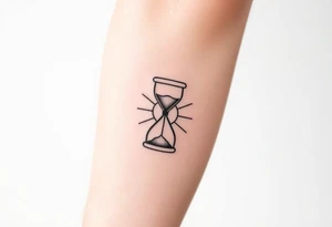 live with what you have and enjoy it to the fullest, hourglass, sun shines down tattoo idea