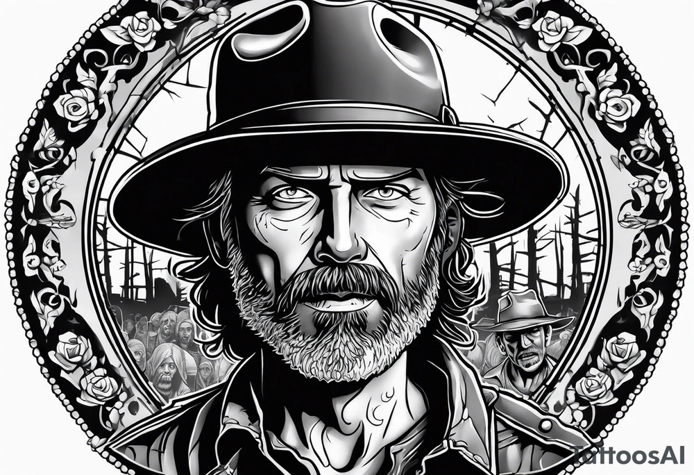 The walking dead rick small tattoo idea