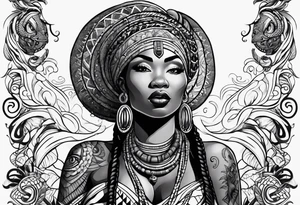 Mami wata african tattoo idea