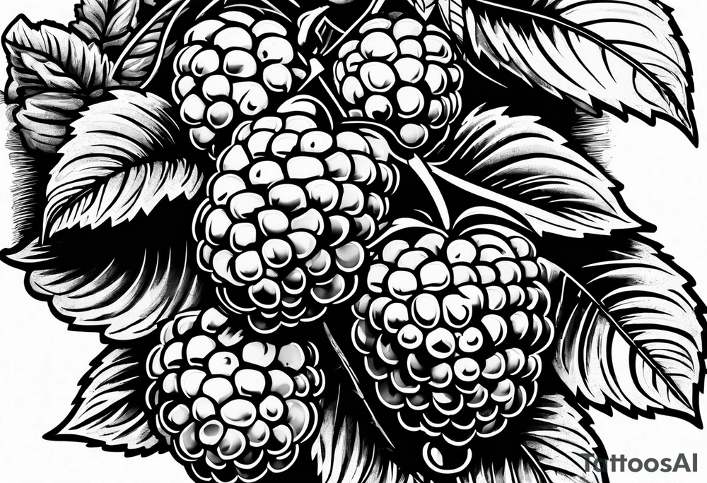 a raspberry branch that is hanging vertically tattoo idea