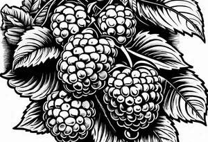 a raspberry branch that is hanging vertically tattoo idea