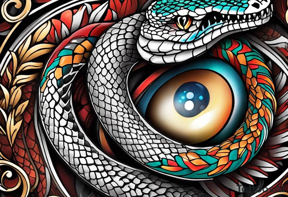Binding snake tattoo idea