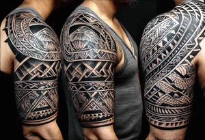 Polynesian shoulder tattoo idea