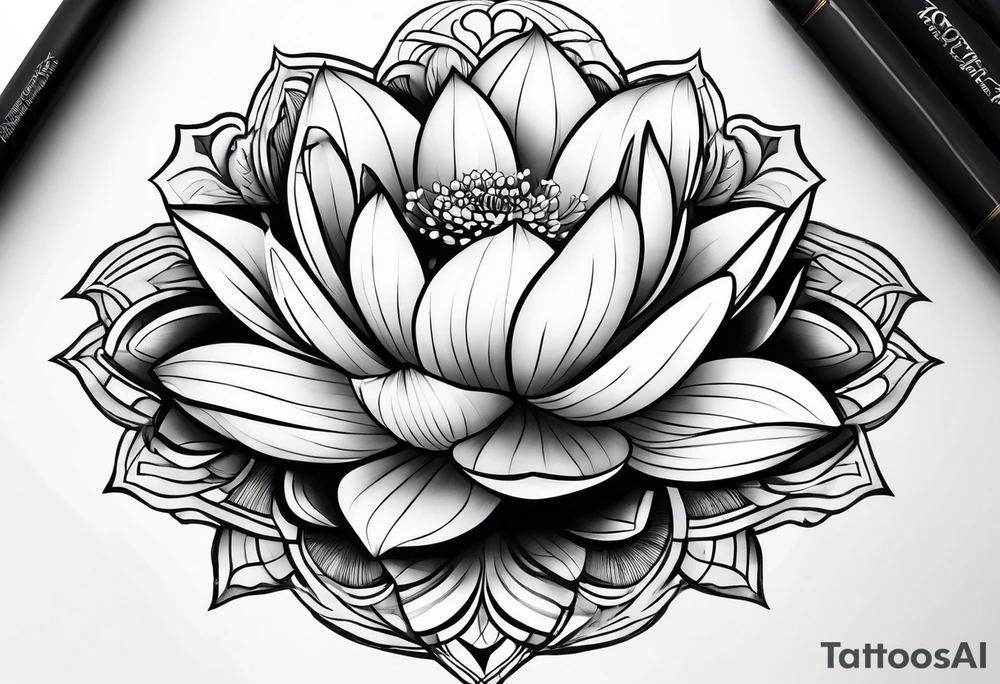 Lotus flower tattoo idea