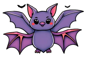 10 cute bats tattoo idea