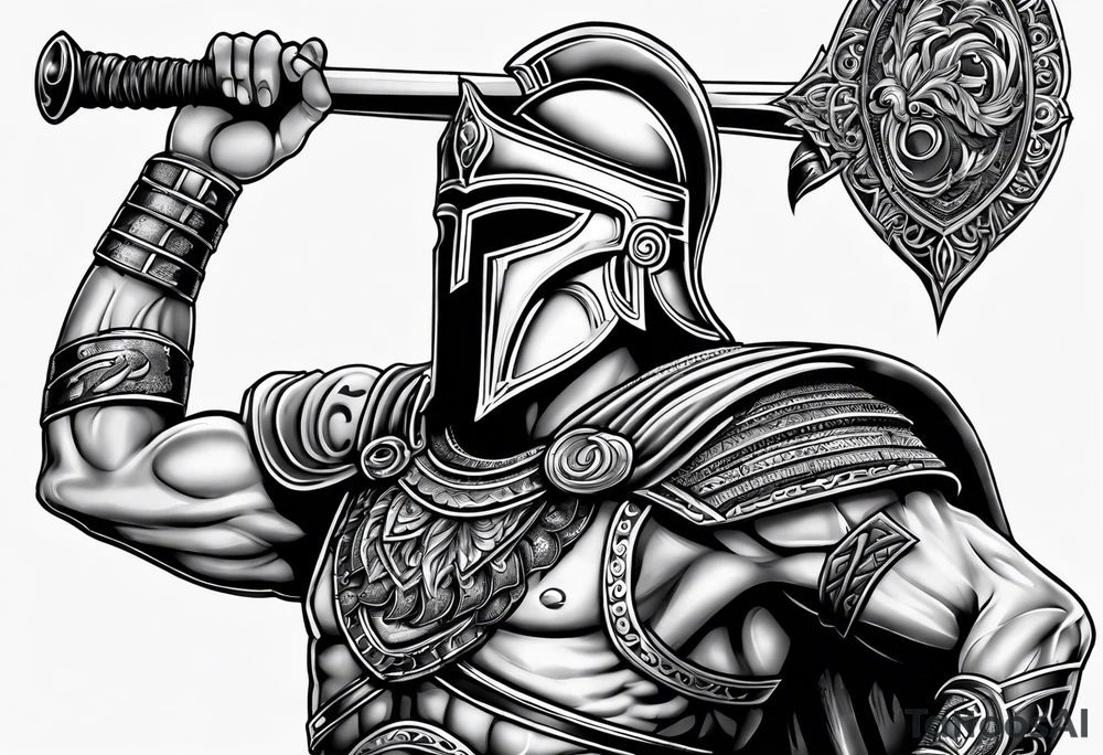 gift of life,  greek warrior tattoo idea