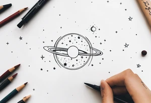 I wanna a bracelet tattoo with astronomy theme tattoo idea