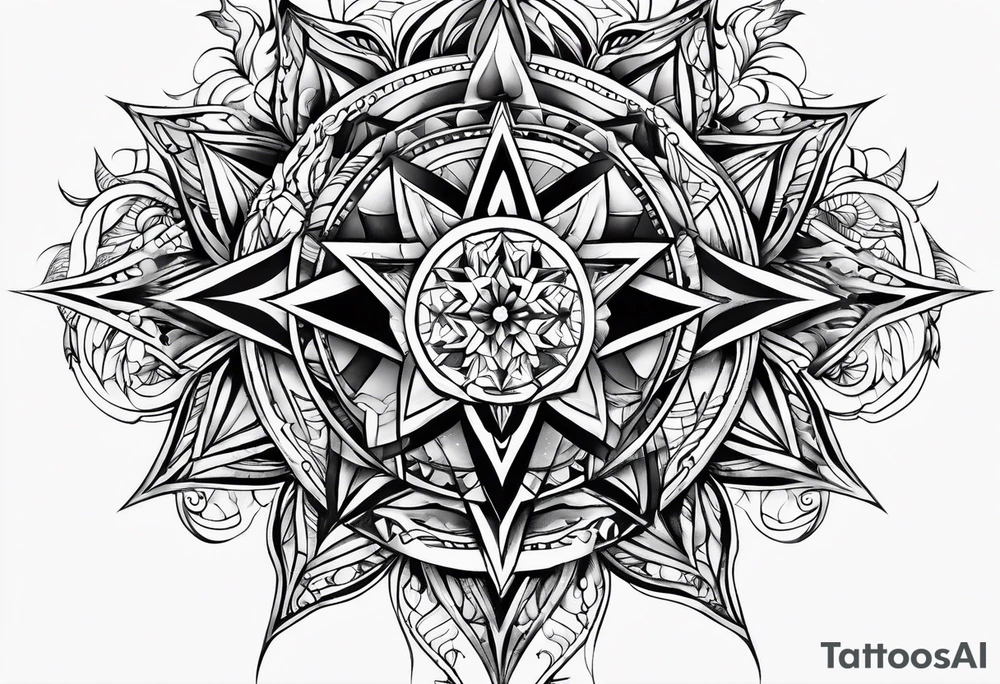 spiritual star tattoo idea