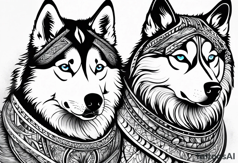 Siberian Husky tattoo idea