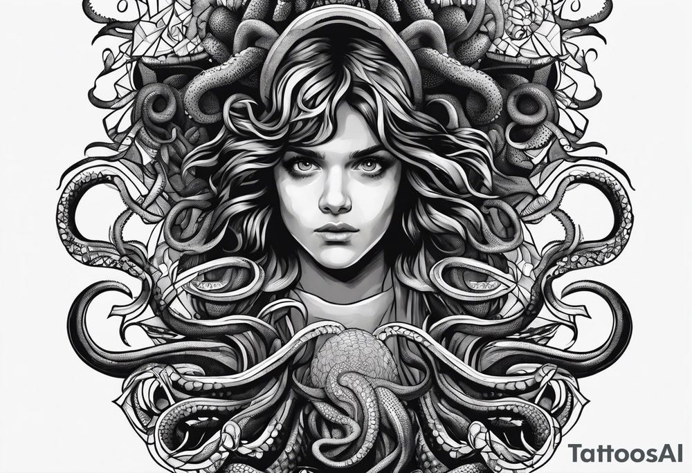 stranger things tentacle shadow monster tattoo idea