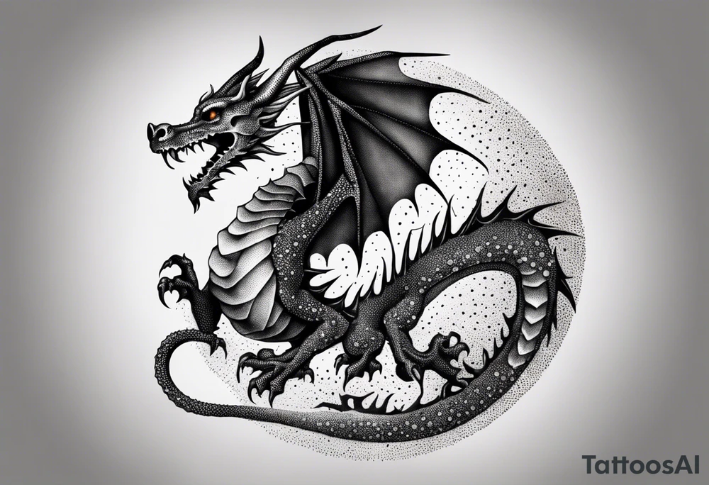 Skeleton Dragon tattoo idea