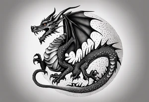 Skeleton Dragon tattoo idea