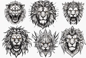 warrior lion tattoo idea