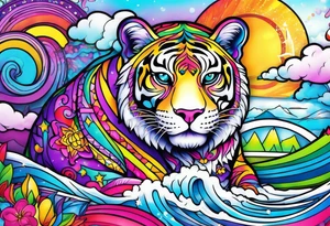 lisa frank inspired tattoo idea