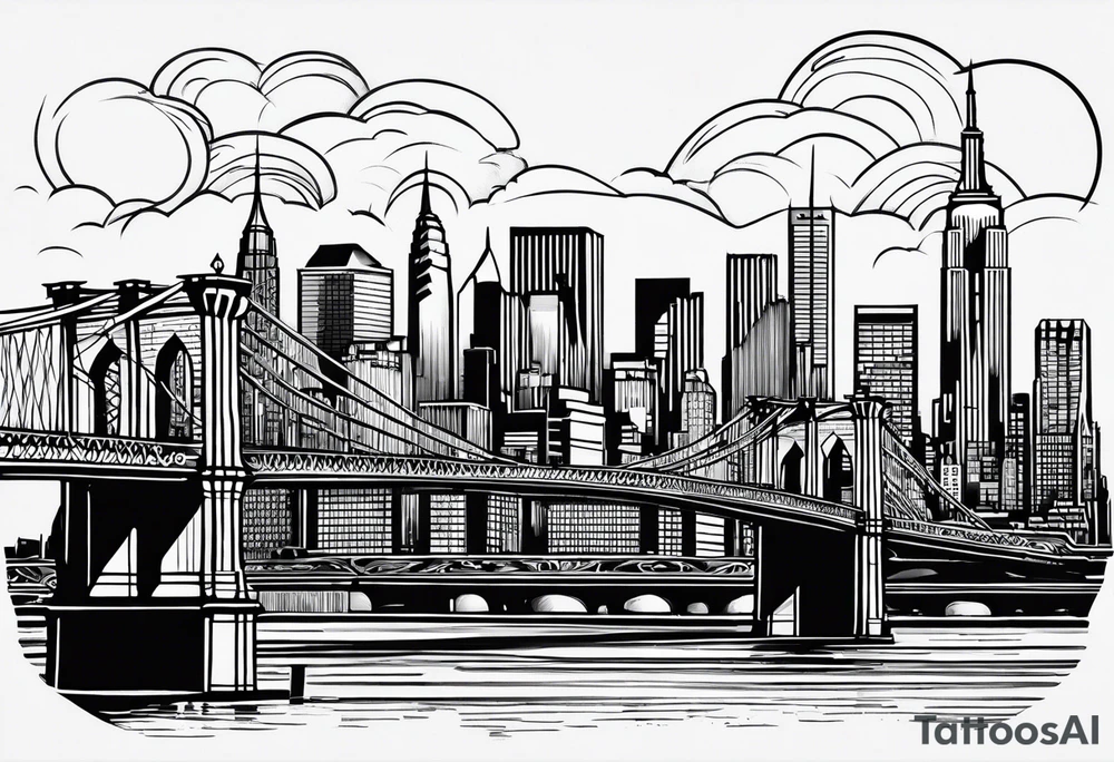 Brooklyn skyline tattoo idea