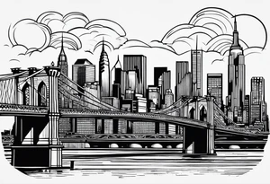 Brooklyn skyline tattoo idea