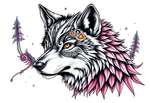 Nordic wolf tattoo idea