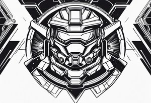 Halo video game tattoo tattoo idea