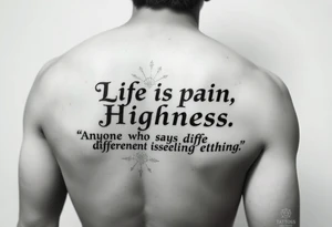 “Life is pain, Highness. Anyone who says differently is selling something.”
Scroll font
Small for inner arm tattoo idea