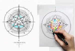 light diffraction phenomena tattoo idea