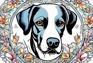 Dog bird tattoo idea