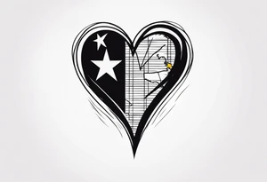small tattoo
 NYC & Cuba inside a heart tattoo idea