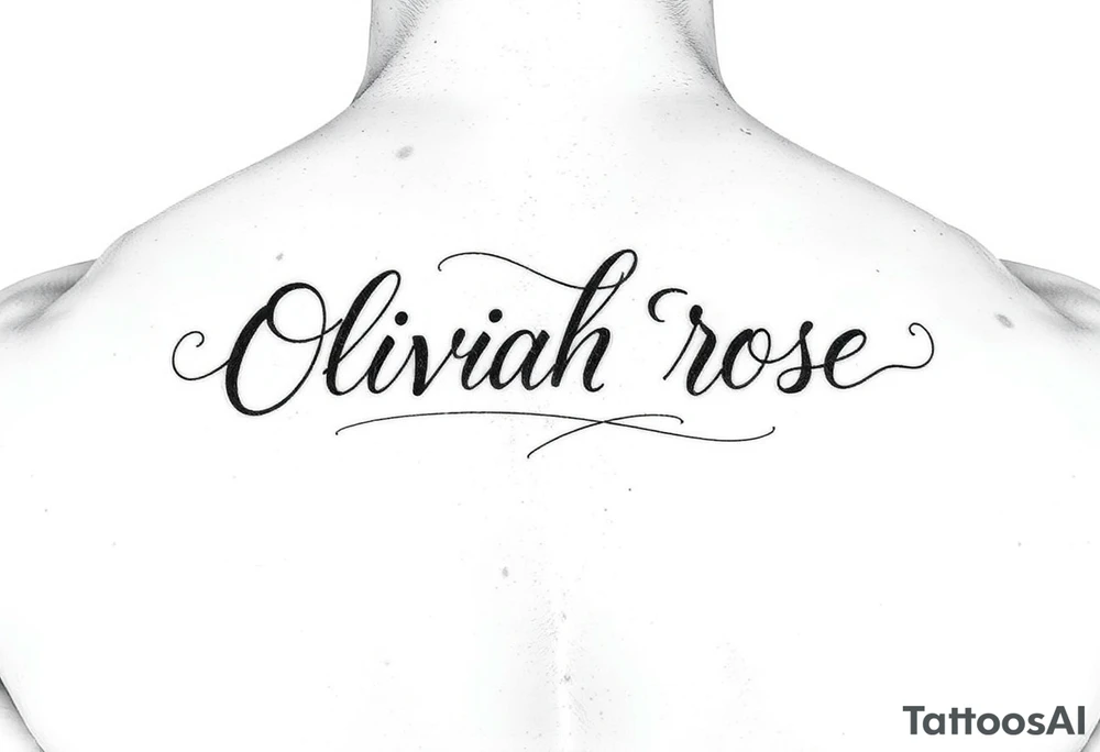 cursive Oliviah Rose tattoo idea