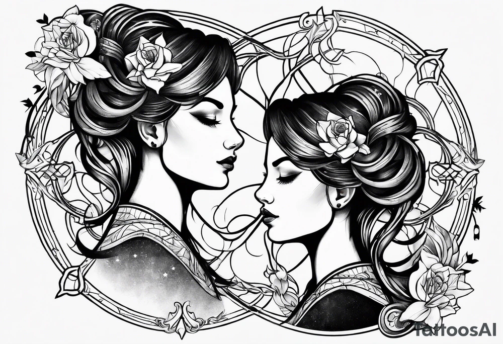 Gemini zodiac sign tattoo idea