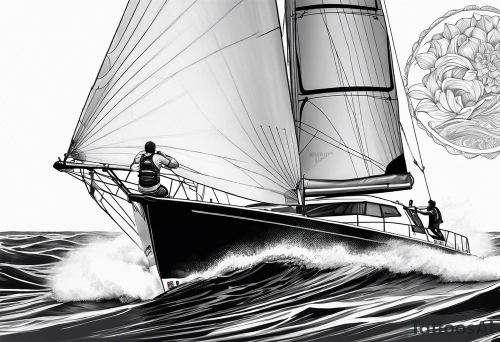 catamaran sailing Japan with  
 women 
women tattoo idea