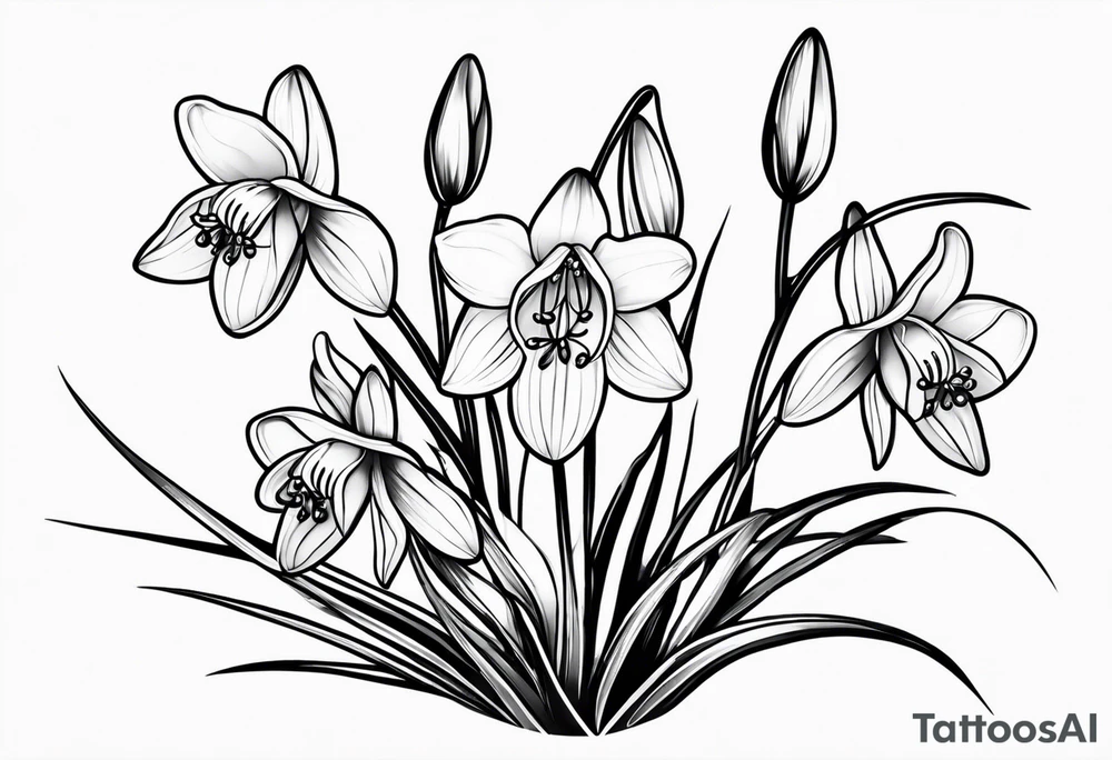 Snowdrop flower tattoo idea