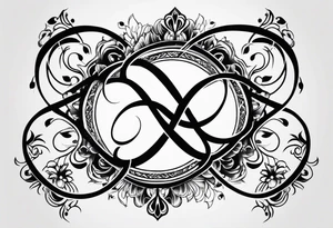 Horizontal, Simple Infinity symbol tattoo idea
