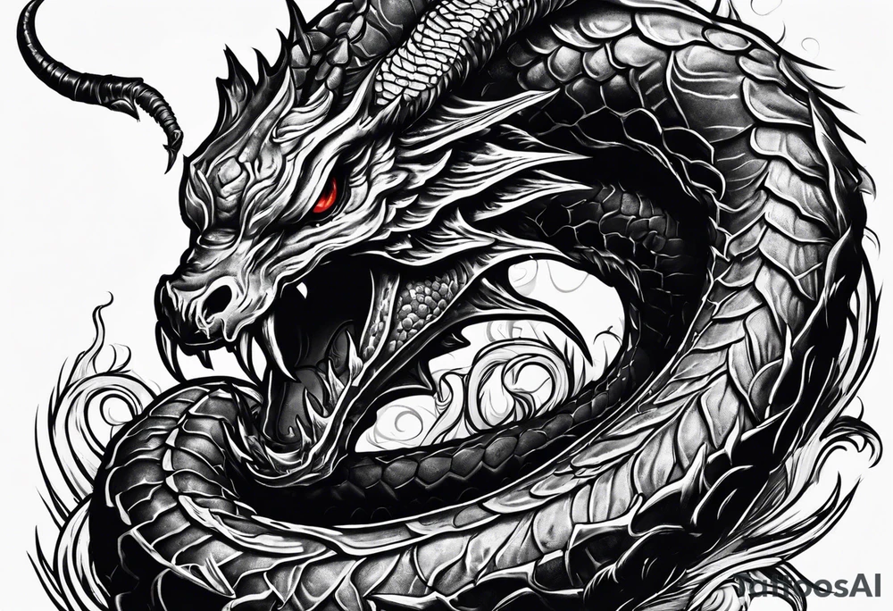 dead serpent, and dead scorpion. Killed by the power of Jesus Christ tattoo idea