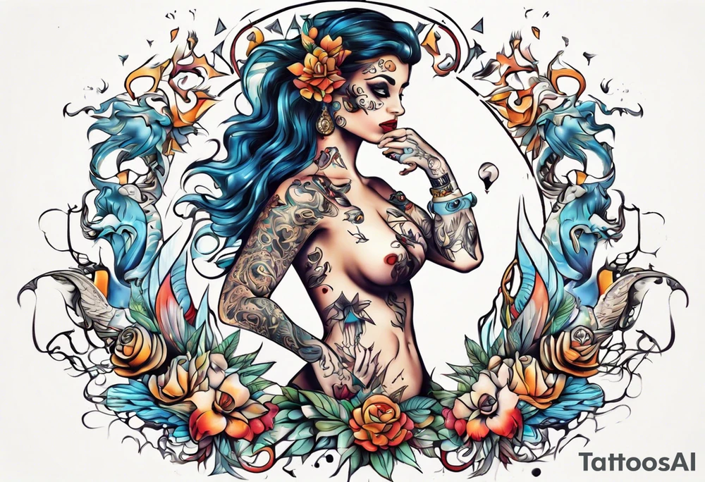 Name Neha tattoo idea