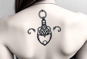 Lucky rabbits foot keychain tattoo idea