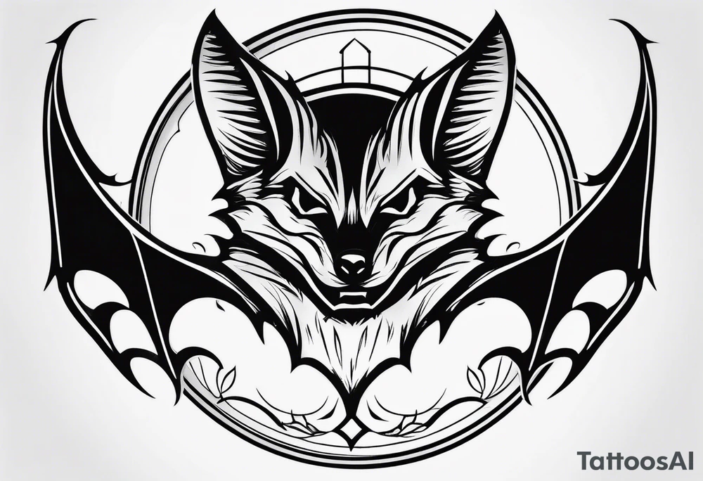 small simple bat tattoo idea