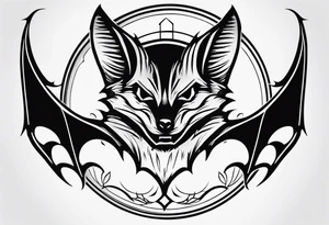 small simple bat tattoo idea
