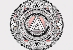 letter delta inside a circle, subtle, girly, simplistic tattoo idea