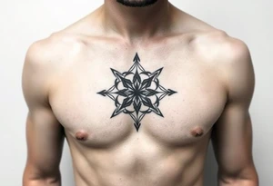 Four elements geometric tattoo idea